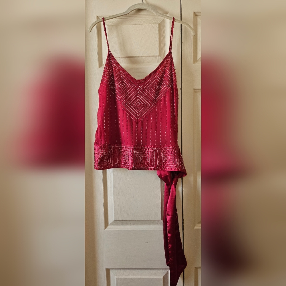 Silk beaded cami